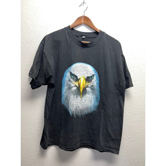 Vintage Bald Eagle Shirt Bird America Graphic Tee 90s 1990s VTG Large - Picture 1 of 8